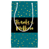 Petit Sac Cadeau Merci à Million Parties scintillant Gold (Devant)