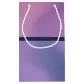 Petit Sac Cadeau Merci Abstrait moderne violet et rose (Dos)