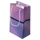 Petit Sac Cadeau Merci Abstrait moderne violet et rose (Dos Angle)