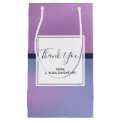 Petit Sac Cadeau Merci Abstrait moderne violet et rose (Devant)