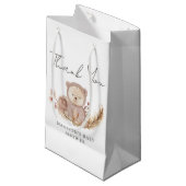 Petit Sac Cadeau Merci Boho Botanique Sweet Bear Baby shower (Devant Angle)