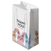 Petit Sac Cadeau Merci cadeau de fête avec de mignons petits lapins (Devant Angle)