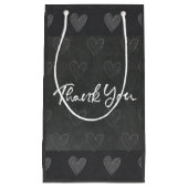 Petit Sac Cadeau Merci Chalk Board Conception avec Coeurs Classic (Devant)