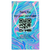 Petit Sac Cadeau merci code qr holographique affaires stylé (Dos)