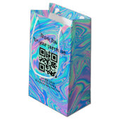 Petit Sac Cadeau merci code qr holographique affaires stylé (Dos Angle)