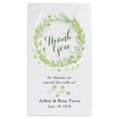 Petit Sac Cadeau Merci de Mariage de  fleuri (Dos)