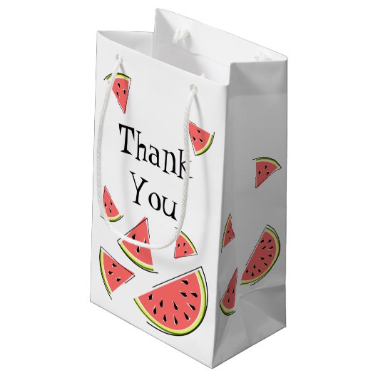 Petit Sac Cadeau Merci de pièces de pastèque (Dos Angle)