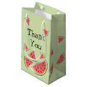 Petit Sac Cadeau Merci de pièces vertes de pastèque (Devant Angle)