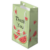 Petit Sac Cadeau Merci de pièces vertes de pastèque (Dos Angle)