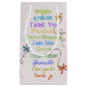 Petit Sac Cadeau Merci en langues étrangères (Devant)