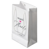 Petit Sac Cadeau Merci manicure rose (Devant Angle)