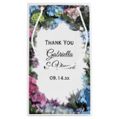 Petit Sac Cadeau Merci Mariage à cadre de fleurs Hydrangea (Dos)