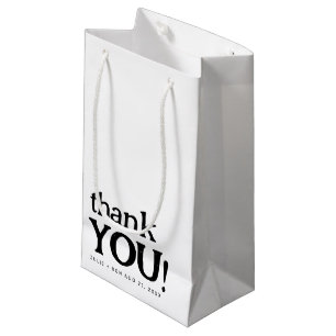Petit Sac Cadeau Merci Mariage minimal simple
