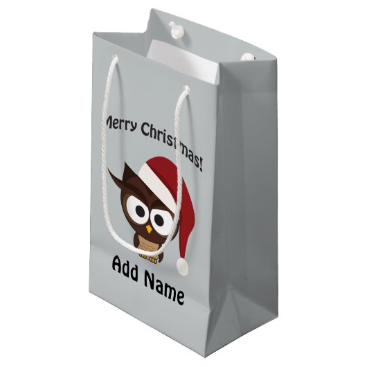 Petit Sac Cadeau Merry Christmas (Devant Angle)