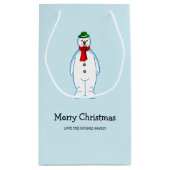 Petit Sac Cadeau Merry Snowman (Dos)