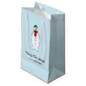 Petit Sac Cadeau Merry Snowman (Devant Angle)