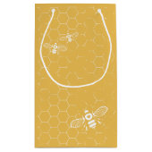 Petit Sac Cadeau Miel Bee Yellow Motif Nom personnalisé (Dos)