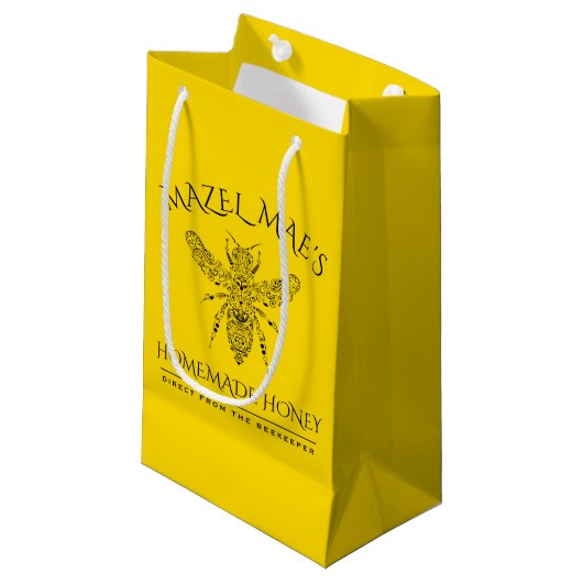 Petit Sac Cadeau Miel fait maison fait sur commande (Devant Angle)