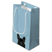 Petit Sac Cadeau Mignon Black French Bulldog Frenchie Photo : (Dos Angle)