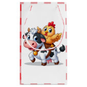 Petit Sac Cadeau mignon vache/poulet caricature (Dos)