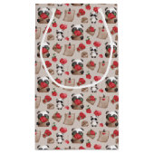 Petit Sac Cadeau Mignonne Saint Valentin Panda Bear Love Motif (Dos)