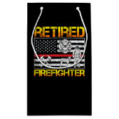 Petit Sac Cadeau Mince Red Line Retraité Pompier Retraité Retraite (Dos)