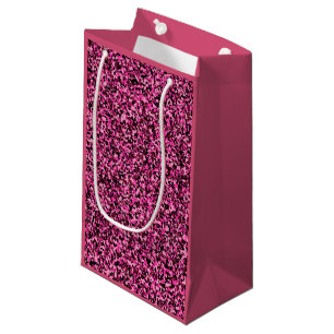 Petit Sac Cadeau Mini Camouflage rose et noir