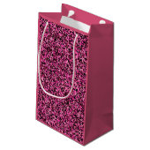 Petit Sac Cadeau Mini Camouflage rose et noir (Dos Angle)