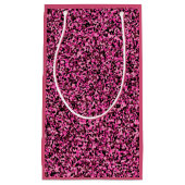 Petit Sac Cadeau Mini Camouflage rose et noir (Devant)