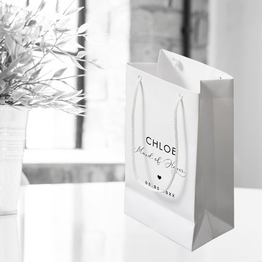 Petit Sac Cadeau Mini script Delicate & Heart Maid of Honor