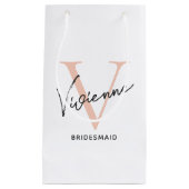 Petit Sac Cadeau Mini-Script Moderne De Bridesmaid Rose