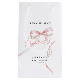 Petit Sac Cadeau Minuscule Baby shower humain Shindig rose