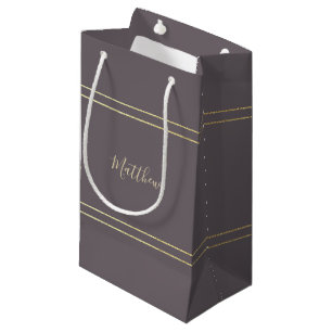 Petit Sac Cadeau Mocha sombre  Alliance de mariage élégante pour 
