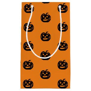 Petit Sac Cadeau Modèle de citrouille Halloween noir orange mignon