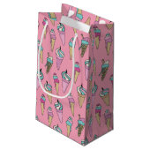 Petit Sac Cadeau Modèle de cône de glace rose (Dos Angle)