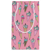 Petit Sac Cadeau Modèle de cône de glace rose (Devant)