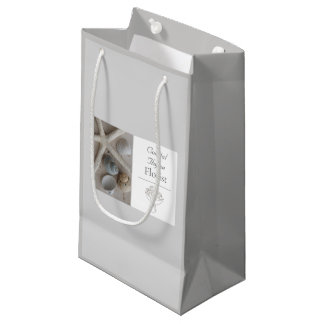 Petit Sac Cadeau Modèle de logo de marque de fleuriste côtier édita