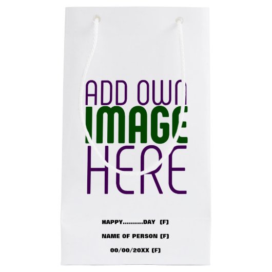 PETIT SAC CADEAU MODELE DE TEXTE D'IMAGE BLANCHE SIMPLE ÉDITABLE MO (Devant)