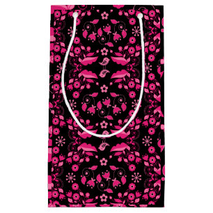 Petit Sac Cadeau Modèle floral rose moderne scandinave