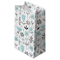 Modèle floral scandinave bleu