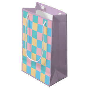 Petit Sac Cadeau Modèle moderne violet rose bleu vert jaune