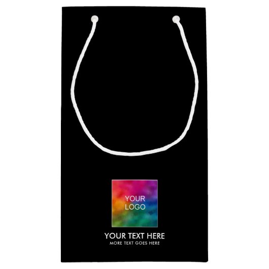 Petit Sac Cadeau Modèle personnalisé promotionnel Votre texte Logo (Dos)