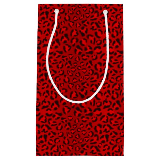 Petit Sac Cadeau Modèle rose de texture de léopard (Devant)