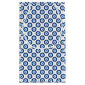 Petit Sac Cadeau Modern Evil Eye Pattern Blue & Gold Protection (Dos)