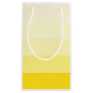 Petit Sac Cadeau Modish Jaune Blanc rayé Modèle tendance