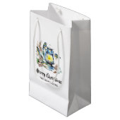 Petit Sac Cadeau Moelle de Noël aquarelle (Devant Angle)