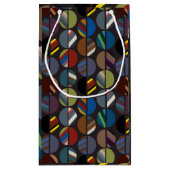 Petit Sac Cadeau Moitié ovale rayée de la Masculine (Dos)