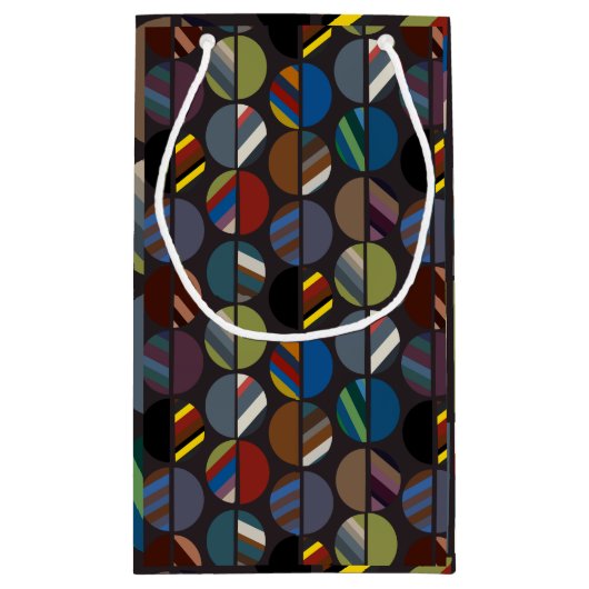 Petit Sac Cadeau Moitié ovale rayée de la Masculine (Dos)