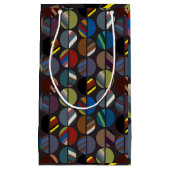 Petit Sac Cadeau Moitié ovale rayée de la Masculine (Devant)