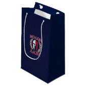 Petit Sac Cadeau Molon Labe Spartan Warrior Carbon Fiber Chrome (Devant Angle)